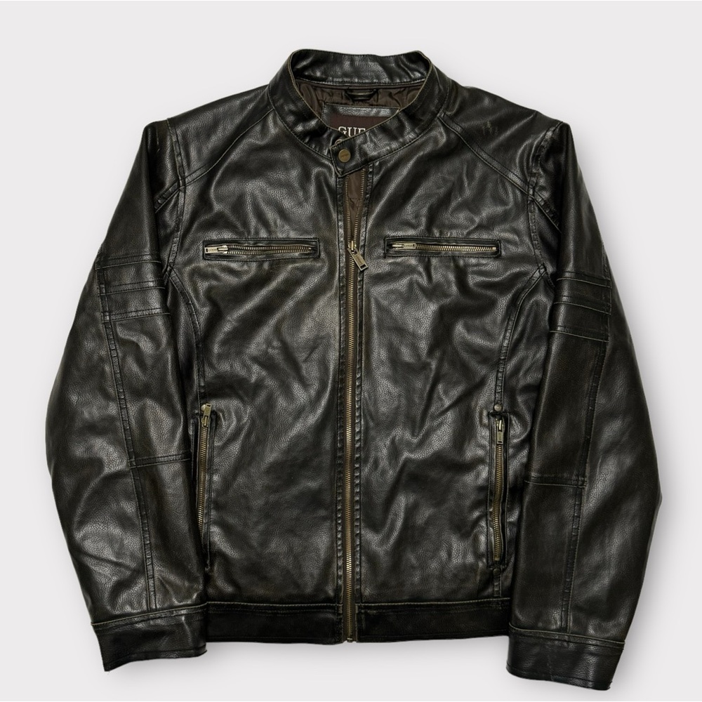Guess Brown Leather Jacket